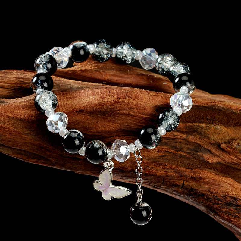 Gradient Cracked Bead Butterfly Bracelet  M.43