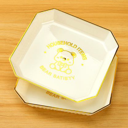 9502 Phnom Penh Square Bear Fruit Plate M.20