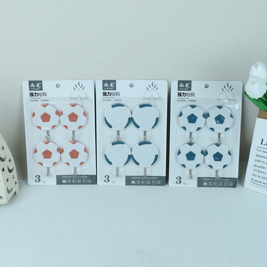 Yulong Model 5148 Adhesive Hooks - 4 Pcs Football Design M.16