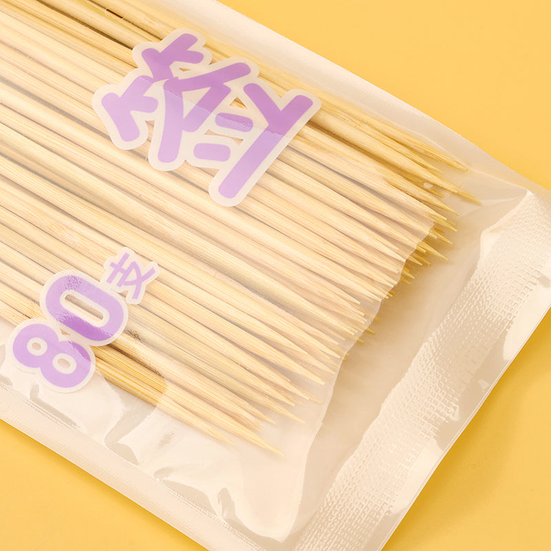 80 BBQ Bamboo Skewers 30cm