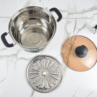 Model 3329 Tongtianxiang 30cm Single Steaming Rack Steamer with Glass Lid M.61 JPDB