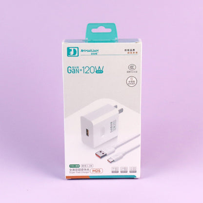 120W Type-C Charging Kit - Model M25 (Huawei Compatible) A12 JPDB