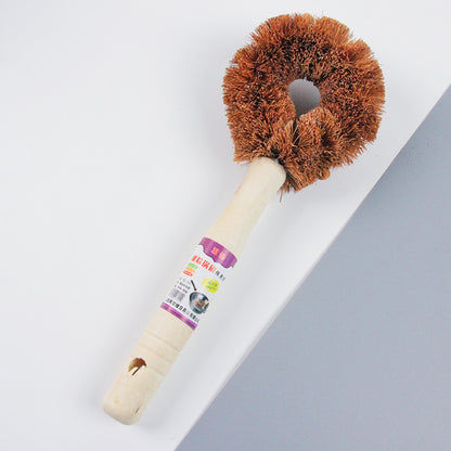 Wooden Handle Red-Brown Pot Brush (029) M13