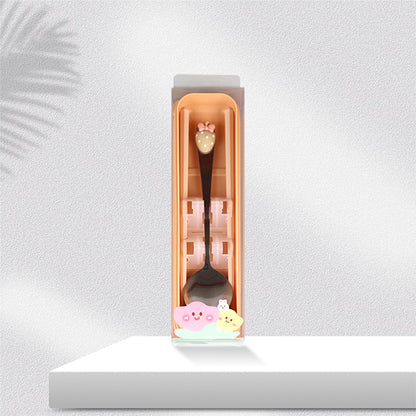 Three - Dimensional Strawberry - shaped Spoon and Chopsticks Tableware Set M.66 JPDB