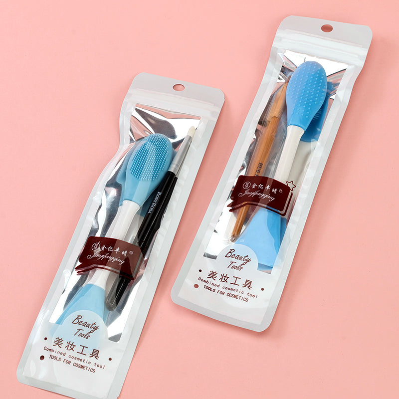 8011 Double-ended Face Mask Brush + Eyeshadow Brush Set M.50