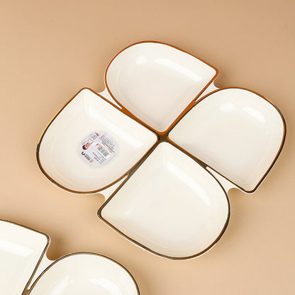 6129 Four-grid Gilded Fruit Plate M.20