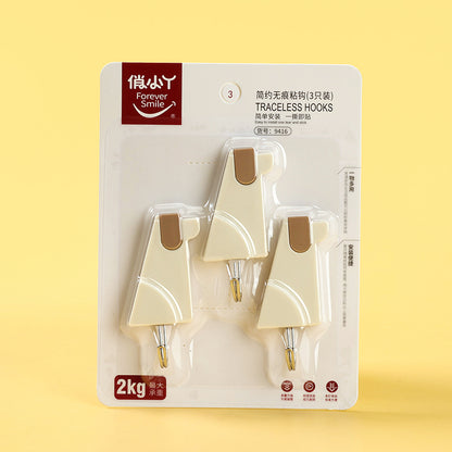 Ganchos adhesivos Qiaoxiaoya modelo 9416 - 3 piezas, diseño de cachorro de colores simples, M.16 