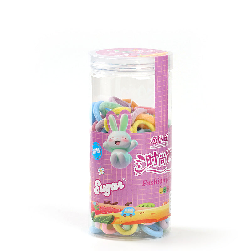 M42 MXM - 38 Colored Children's Terry Cloth Hair Ties in a Bucket (120 Pieces)