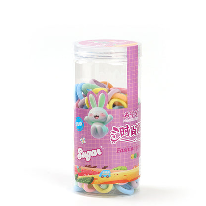 M42 MXM - 38 Colored Children's Terry Cloth Hair Ties in a Bucket (120 Pieces)