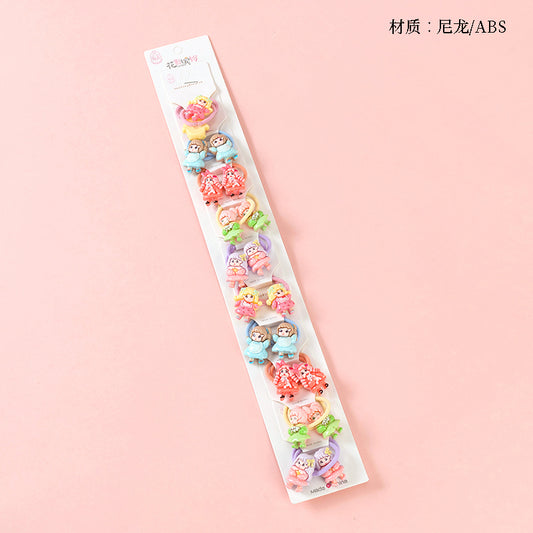 M42 Long Strip Resin Girls' Hair Elastics (2 Pieces)