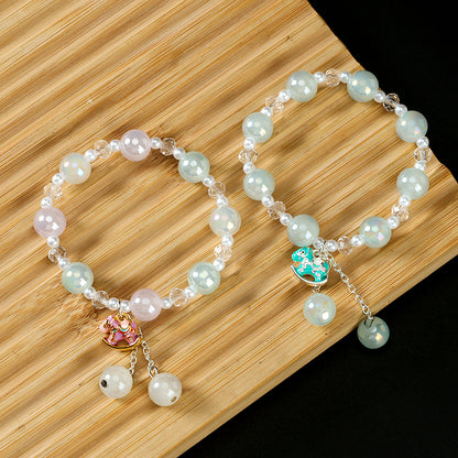 Mermaid Pearl Trojan Horse Bracelet  M.43