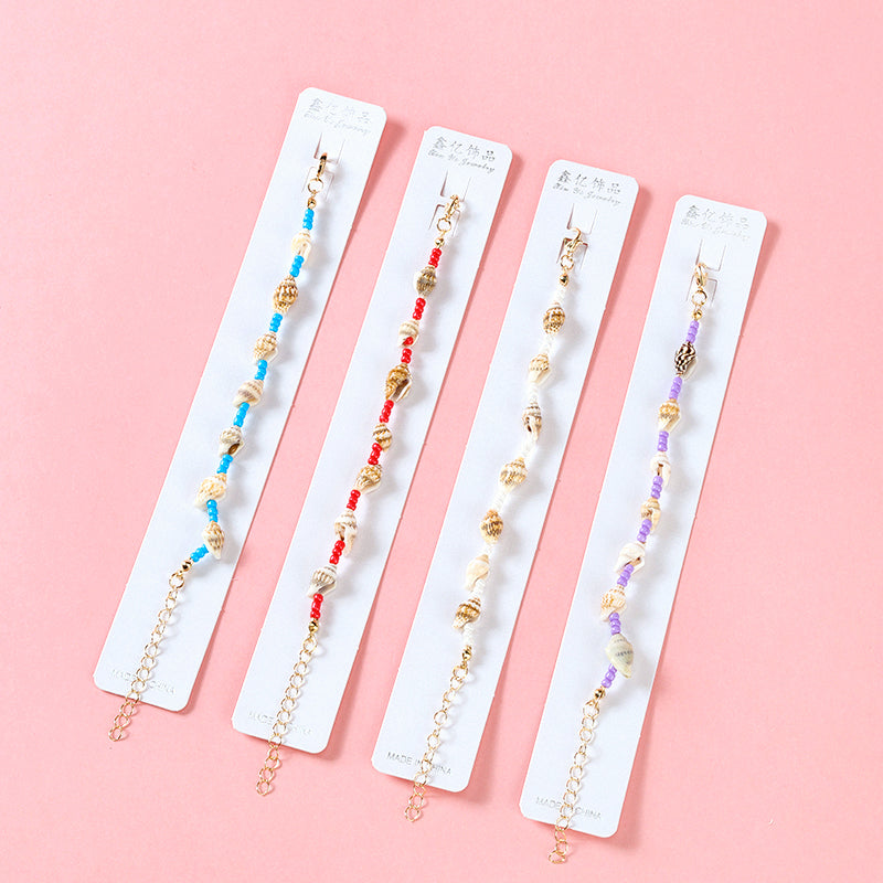 Colorful Rice Bead Conch Bracelet  M.43