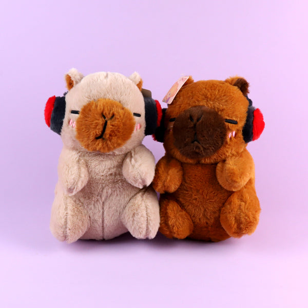 Headphone-wearing Capybara Plush Toy (Mixed Colors) M.01 JPDB