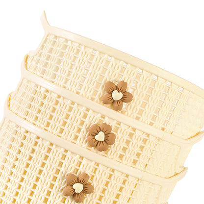 Yideluo 8268 Rattan Woven Round Storage Basket M.13