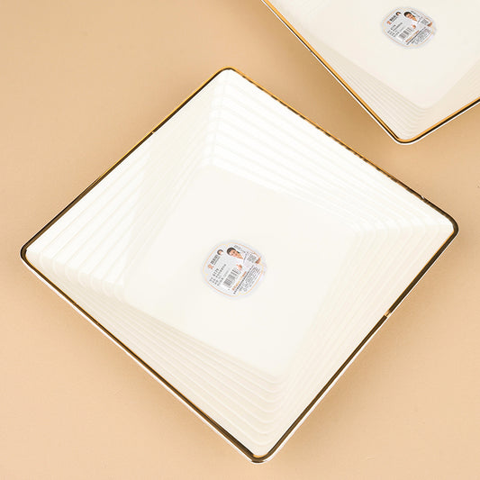 6179 Gilded Square Fruit Plate (21*21*4cm) M.20