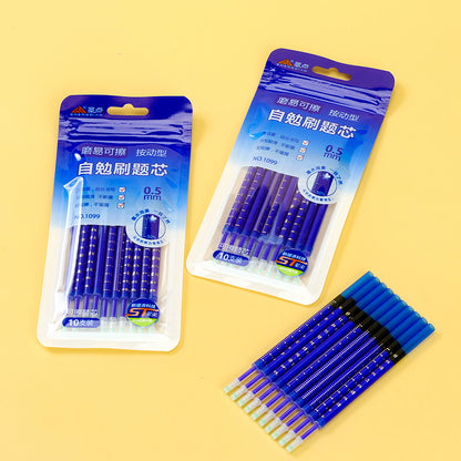 1099 Shengdian Scaled Erasable Pen Refills 10pcs Blue Smooth Erasable Neutral Pen Refills for Kids M.82