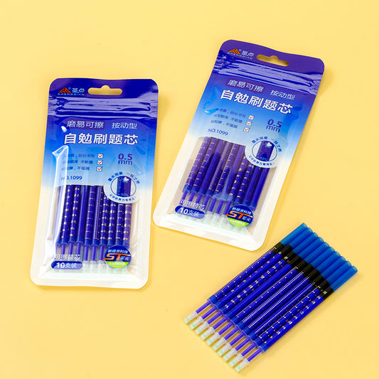 1099 Shengdian Scaled Erasable Pen Refills 10pcs Blue Smooth Erasable Neutral Pen Refills for Kids M.82