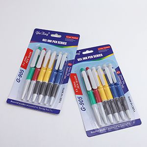 Bolígrafos de tinta de secado rápido de 0,5 mm, paquete de 6, estuche rígido para oficina y escuela M.82