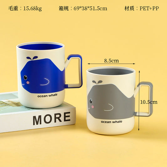 CHT-8131 Cute Whale Two-Tone Mouth Cup M26 M.26