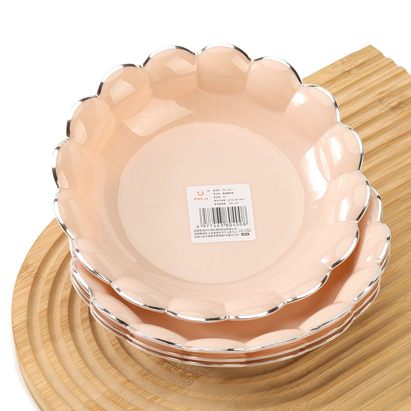 YDL-3217 Silver-Plated Floral-Shaped Fruit Plate (101 Packs) M.20