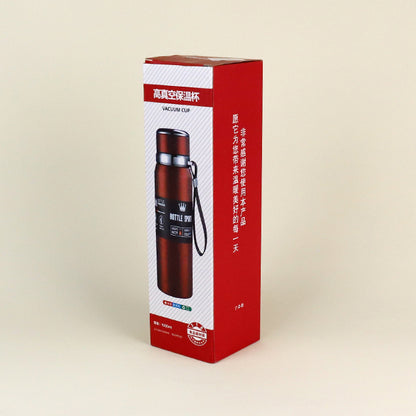 1000ml Ice Flower Painted Vacuum Lanyard Thermal Insulated Pot/Mug - Model QXSD5322 M.26 JPDB