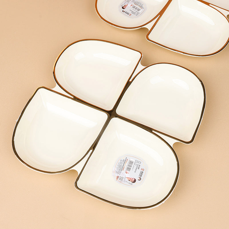 6129 Four-grid Gilded Fruit Plate M.20