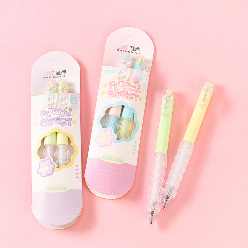 Bolígrafos para niños pequeños (6 unidades, punta redondeada de 0,5 mm, tinta lavable, M.82)