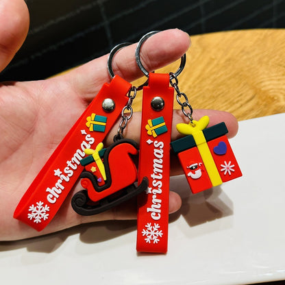 Santa Claus Keychains Bag Charms, Small Christmas Gifts for Kids Company & Mall Event Gifts on Christmas Eve M.72