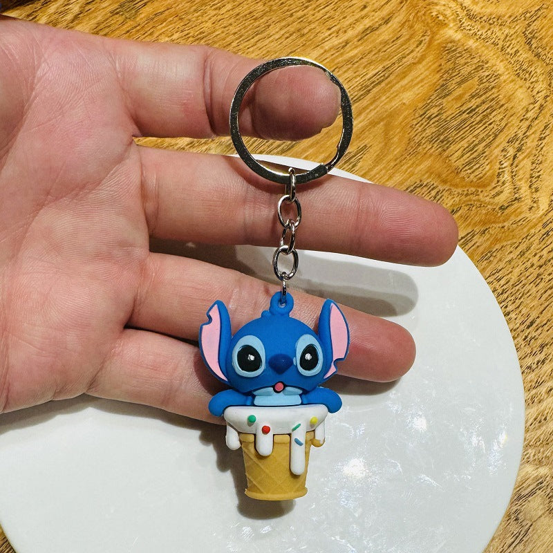 Cartoon Keychain PVC Soft Rubber 3D Doll Pendant Keyring - Kindergarten Prizes & Event Small Gifts Wholesale M.72