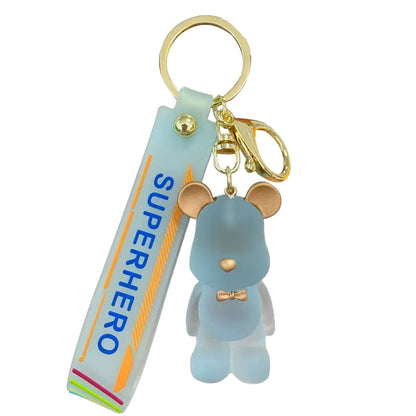 Cute Cartoon Violent Bear Keychains Crystal Bear Pendants Couple-Friendly Car Key Rings & Bag Charms for Men and Women (Wholesale) M.72