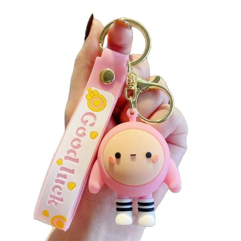 Cross-Border Santa Claus Keychain Figurines Christmas Tree Snowman & Reindeer Key Rings Claw Machine Gift Charms M.72