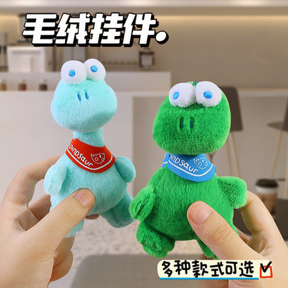 Internet-Famous Cute Big-Eyed Dinosaur Plush Dolls Women's Bag Charms Keychains Claw Machine Plush Toys M.72