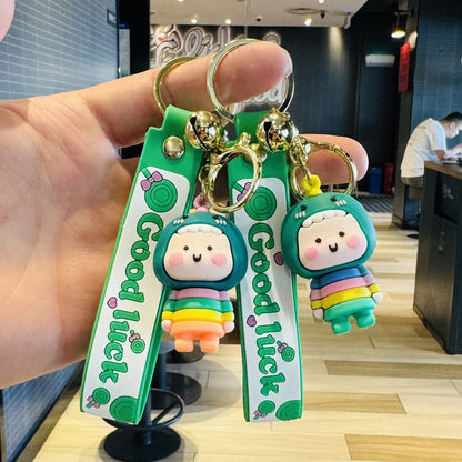 Cute Dinosaur Baby Keychain, 3D Plush Doll Bag Charm Car Keychain, Small Gift for New Year's Day Event M.72