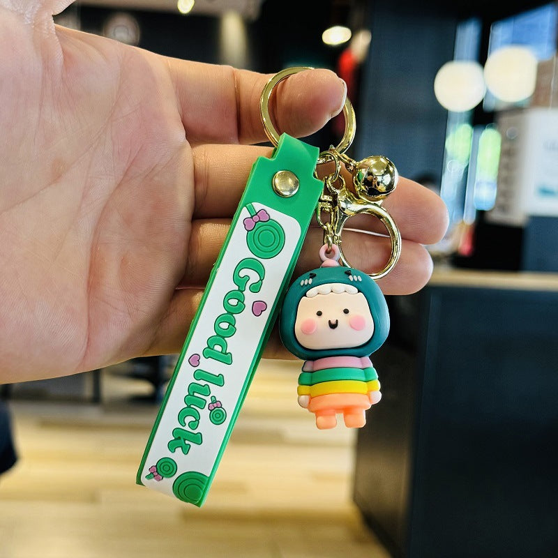 Cute Dinosaur Baby Keychain, 3D Plush Doll Bag Charm Car Keychain, Small Gift for New Year's Day Event M.72