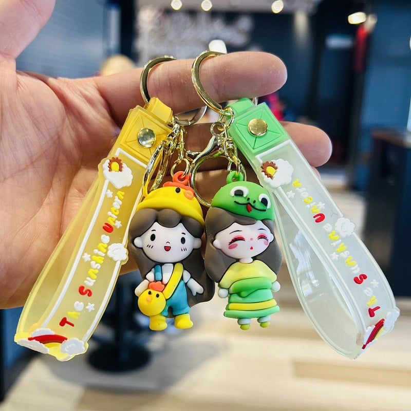 Wholesale Cartoon Twelve - Zodiac Car Keychains for Girls, Cute Little Snake Doll Bag Charms & Key Rings as Small Gifts M.72