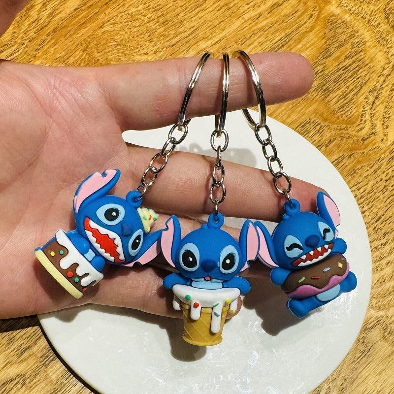 Cartoon Keychain PVC Soft Rubber 3D Doll Pendant Keyring - Kindergarten Prizes & Event Small Gifts Wholesale M.72