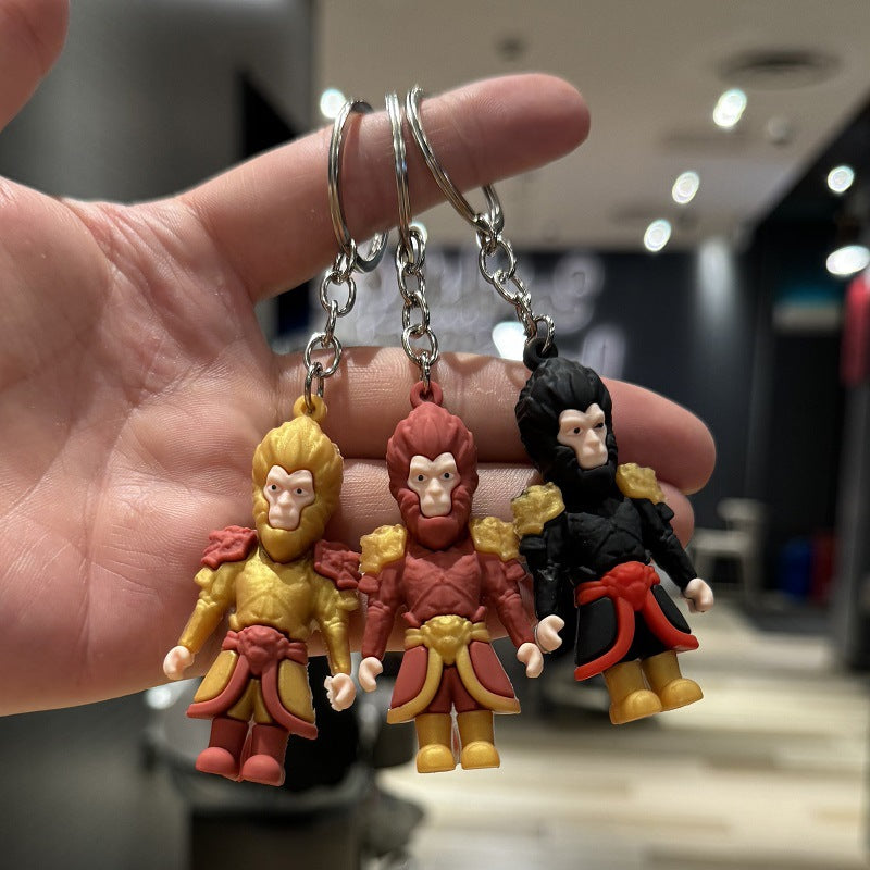 Wholesale of Internet-Famous Keychains Backpack Charms 3D Soft Rubber Figurines Car Key Rings Small Gifts M.72