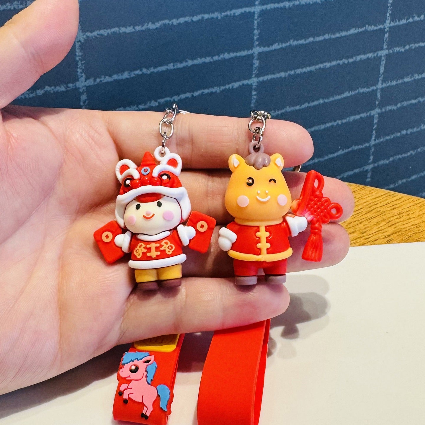 New Style Year of the Horse Mascot Keychain New Year Fortune Horse Doll Bag Charm & Pendant Gift for New Year's Day and Chinese New Year M.72