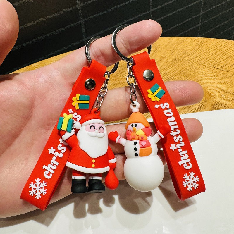Santa Claus Keychains Bag Charms, Small Christmas Gifts for Kids Company & Mall Event Gifts on Christmas Eve M.72