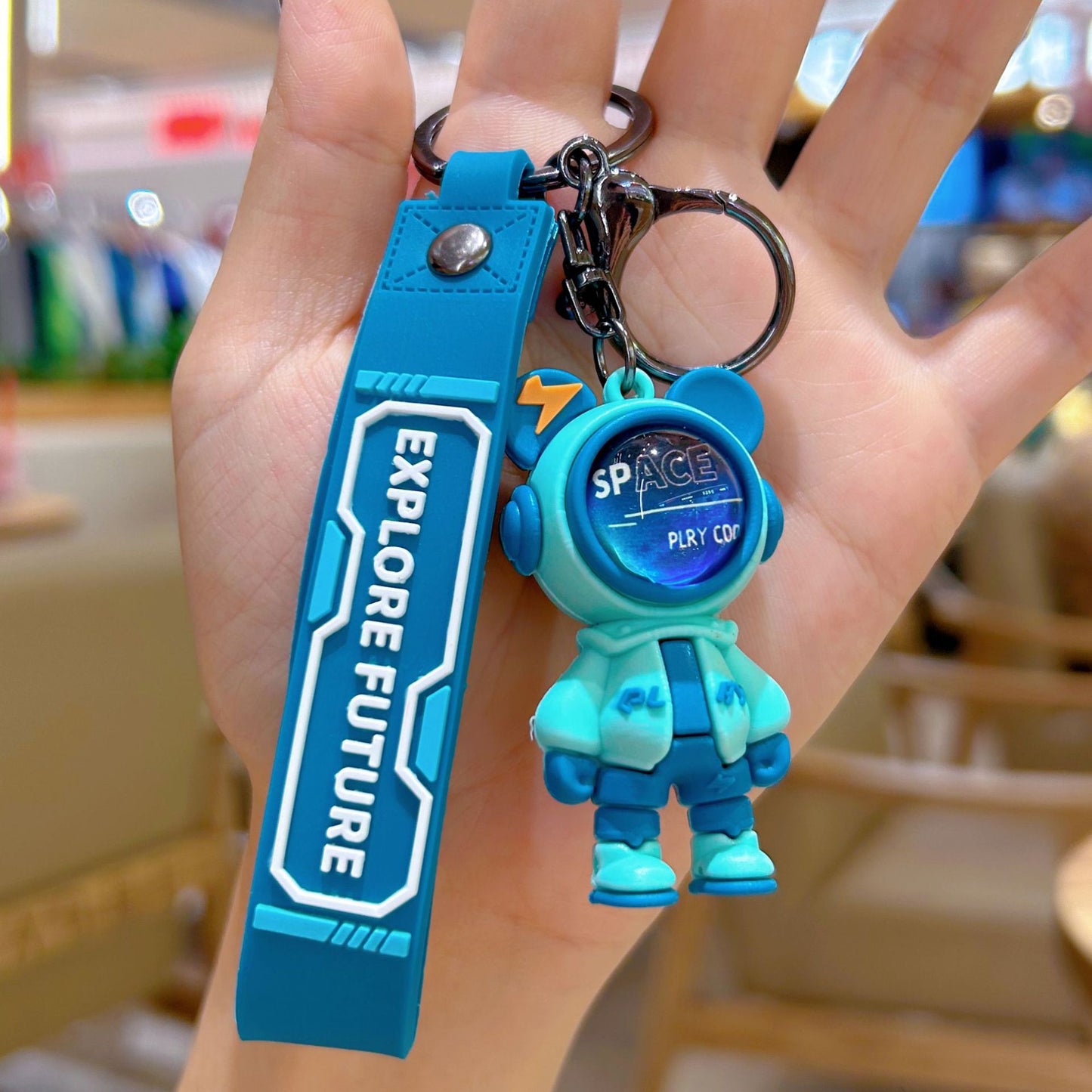 New-Style Cool Space Ranger & Astro Rabbit Silicone Keychains Backpack Accessories Claw Machine & Street Promotion Gift Items (Wholesale) M.72