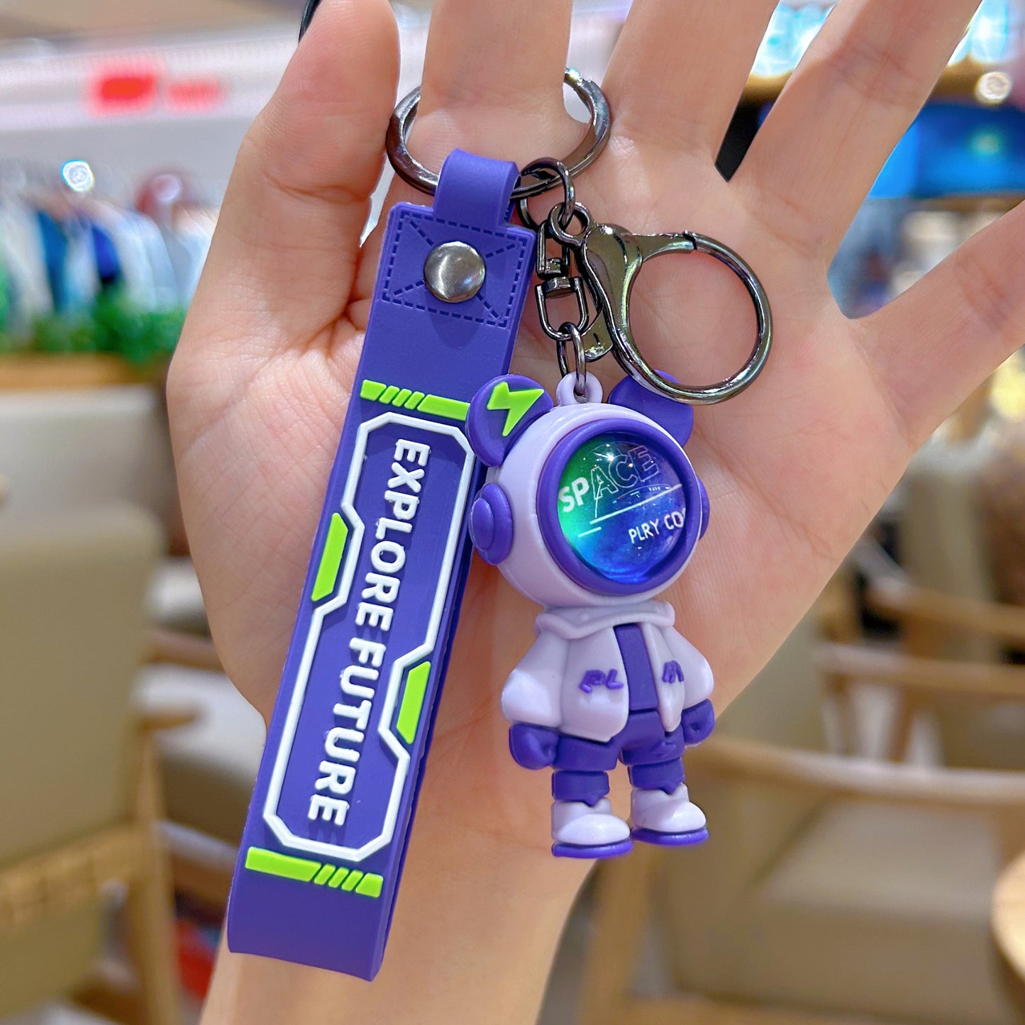 New-Style Cool Space Ranger & Astro Rabbit Silicone Keychains Backpack Accessories Claw Machine & Street Promotion Gift Items (Wholesale) M.72