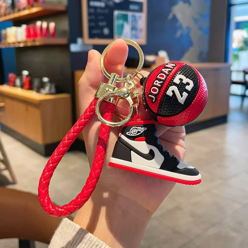 Wholesale of New-Style Creative Basketball & Sneaker Keychains Exquisite Pendants Couple-Friendly Schoolbag & Car Key Ring Charms Gift Items M.72