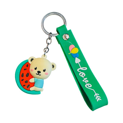 Wholesale of Cartoon Animal & Fruit Keychains Rabbit & Monkey Doll Bag Charms Cute Car Key Rings as Gifts M.72