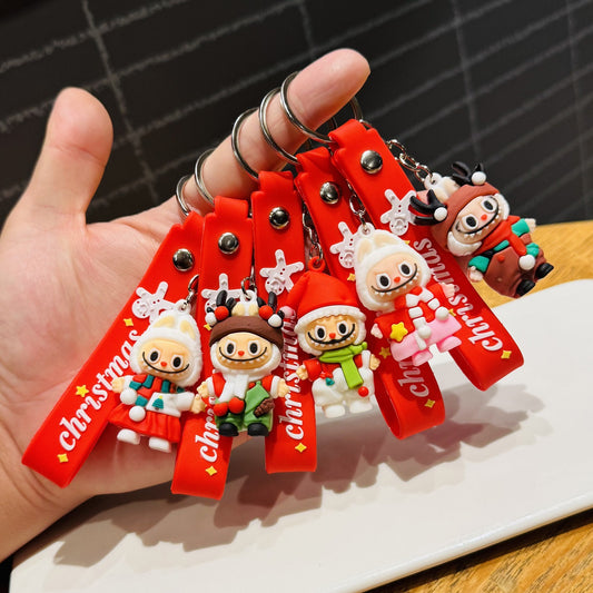 Wholesale of Christmas Keychains, 3D Little Sheep Doll Bag Charms Promotion Gifts for Christmas Eve Events M.72