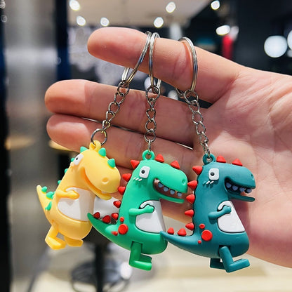 Cartoon Dinosaur Keychains 3D Figurine Schoolbag Charms Small Prizes for Kindergarten Children & Gifts for Corporate Events M.72