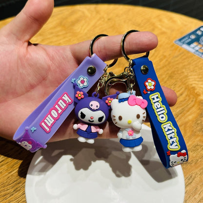 Wholesale of Cartoon Keychains 3D PVC Soft Gel Doll Bag Ornaments Car Key Rings Small Event Gifts M.72