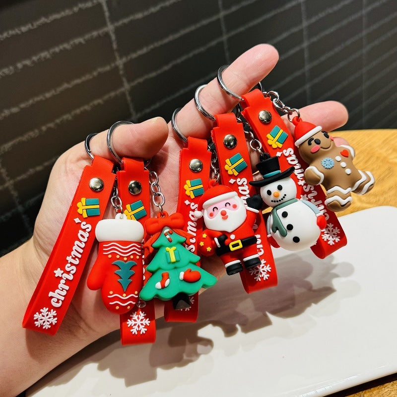 Santa Claus Keychains Bag Charms, Small Christmas Gifts for Kids Company & Mall Event Gifts on Christmas Eve M.72