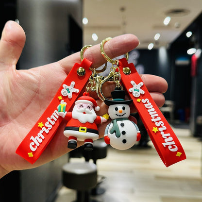 Christmas Keychain Exquisite Couple Bag Charm & Ornament Car Key Ring Small Gift for Company & Mall Events M.72