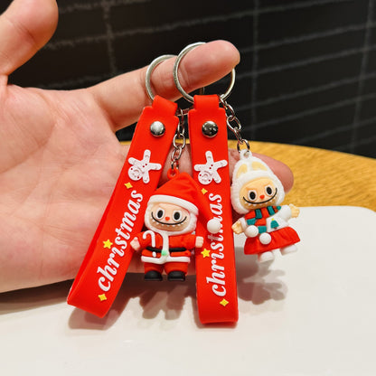 Wholesale of Christmas Keychains, 3D Little Sheep Doll Bag Charms Promotion Gifts for Christmas Eve Events M.72