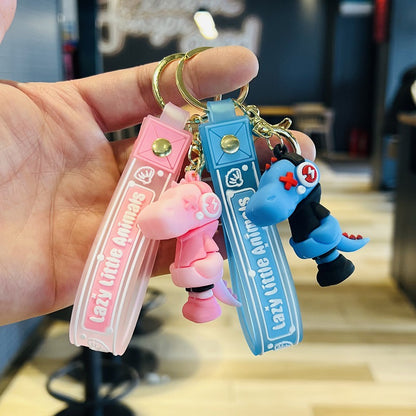 Cartoon Lightning Dragon Keychain 3D Doll Backpack Pendant Car Keyring - Ideal for Mall & Company Event Gifts M.72